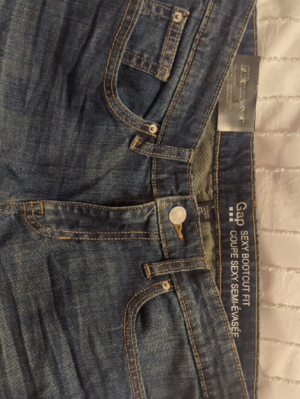 GAP Women's Dark Blue Boot-Cut Jeans - Picture 3 of 4